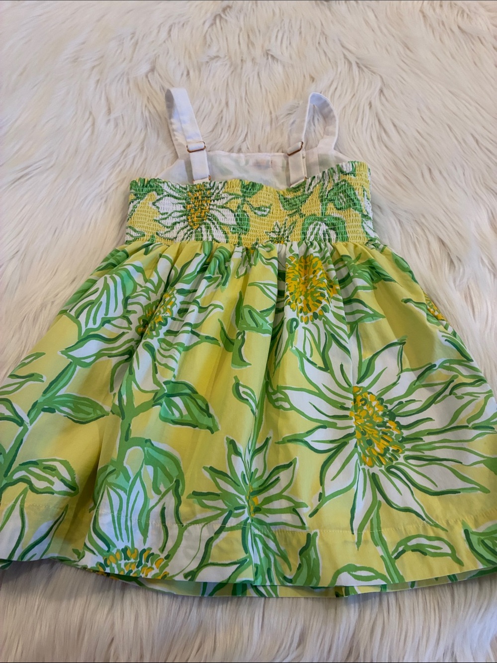 Lilly Pulitzer Girls Yellow & Green Floral Sundress—Limoncello Sunbelievable - Picture 5 of 8